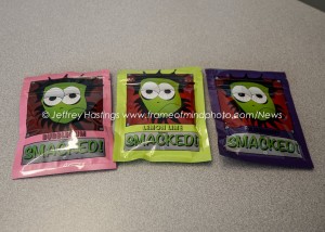 Packets of Smacked, thought to be a synthetic cannabinoid, which was involved in a number of recent overdoses in Manchester, NH.